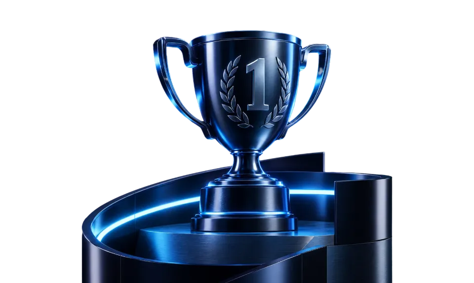 Pokal mit der Nummer 1
